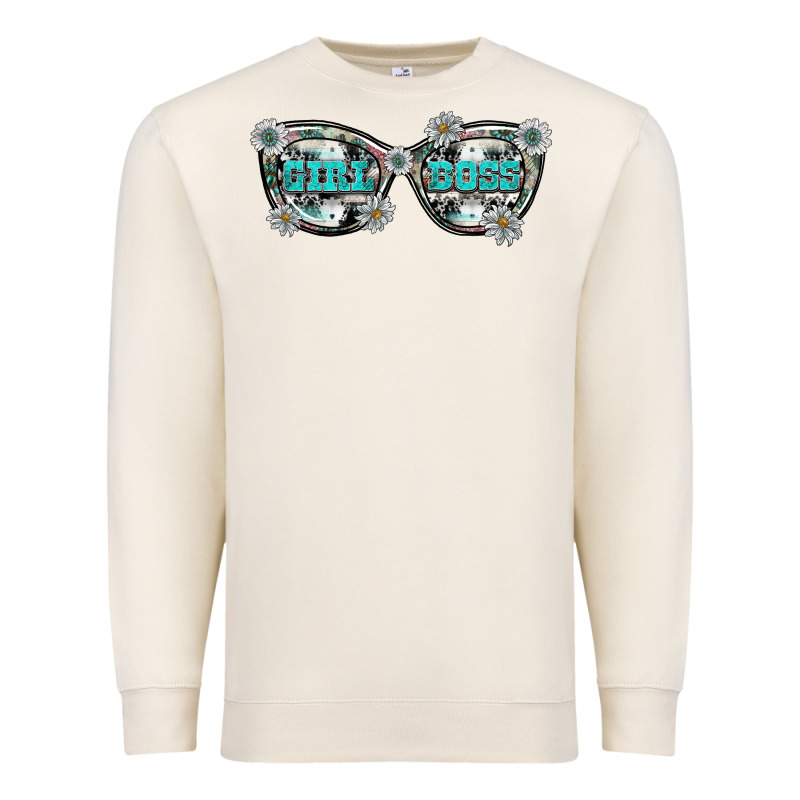 Girl Boss Premium Sweatshirt by SublimationCraftShop | Teevron