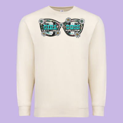 Girl Boss Premium Sweatshirt Designed By Sublimationcraftshop