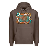 Coffee light western frame Premium Hoodie - AdoDesignShop
