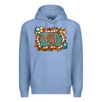 Colony Blue light western frame Premium Hoodie - AdoDesignShop