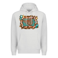 Dove Grey light western frame Premium Hoodie - AdoDesignShop