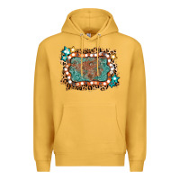 Mustard light western frame Premium Hoodie - AdoDesignShop