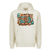 Oatmeal Heather light western frame Premium Hoodie - AdoDesignShop