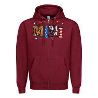 Burgundy all american mini Zipper Hoodie - RanaPortraitStore