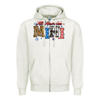 Oatmeal Heather all american mini Zipper Hoodie - RanaPortraitStore