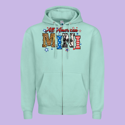 Zipper Hoodie all american mini