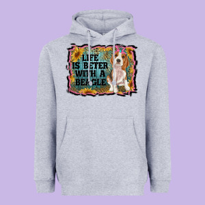 Life Is Better With A Beagle Heavyweight Hoodie Designed By Ranaportraitstore