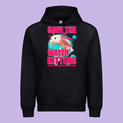 Save The Water Kittens Axolotl Urban Hoodie Designed By Jasminsmagicworld