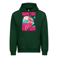 Forest Green save the water kittens axolotl Urban Hoodie - Jasminsmagicworld