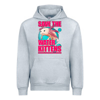 Heather Grey save the water kittens axolotl Urban Hoodie - Jasminsmagicworld