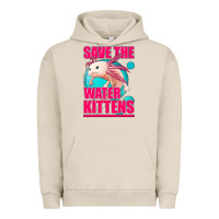 Pigment French Oak save the water kittens axolotl Urban Hoodie - Jasminsmagicworld