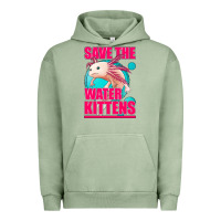 Pigment Oil Green save the water kittens axolotl Urban Hoodie - Jasminsmagicworld