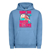 Pigment Pebble Blue save the water kittens axolotl Urban Hoodie - Jasminsmagicworld