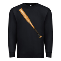 Black wooden softball bat Premium Sweatshirt - FaDigitalArtStudio