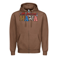 Chestnut all american mama Zipper Hoodie - RanaPortraitStore