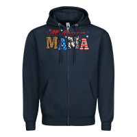 All American Mama Zipper Hoodie | Teevron