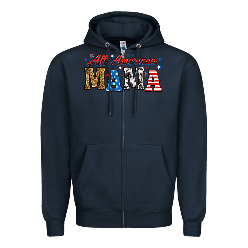 All American Mama Zipper Hoodie by RanaPortraitStore | Teevron
