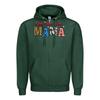 Sports Green all american mama Zipper Hoodie - RanaPortraitStore