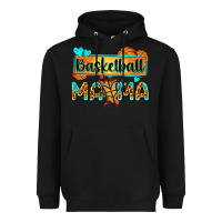 Black basketball mama with leopard Heavyweight Hoodie - Zillion Design Studio