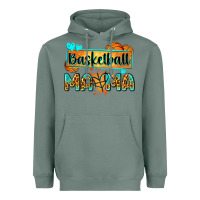 Sage basketball mama with leopard Heavyweight Hoodie - Zillion Design Studio