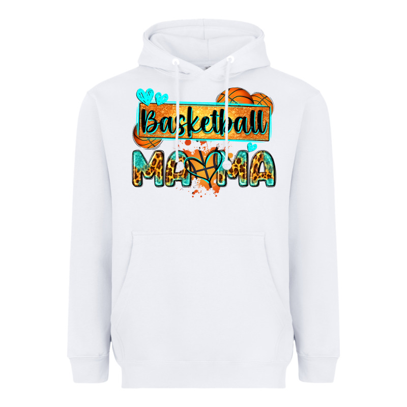 Basketball Mama With Leopard Heavyweight Hoodie by Zillion Design Studio | Teevron