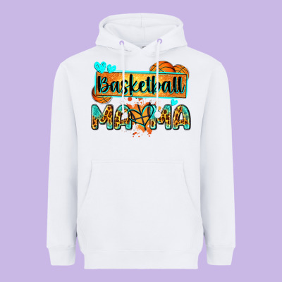 Basketball Mama With Leopard Heavyweight Hoodie Designed By Zillion Design Studio