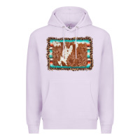 Lilac leopard serape cowhide  leather background Premium Hoodie - AdoDesignShop