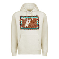 Oatmeal Heather leopard serape cowhide  leather background Premium Hoodie - AdoDesignShop