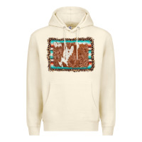 Sandshell leopard serape cowhide  leather background Premium Hoodie - AdoDesignShop