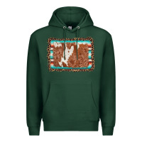 Sports Green leopard serape cowhide  leather background Premium Hoodie - AdoDesignShop
