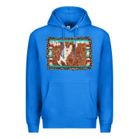 True Royal leopard serape cowhide  leather background Premium Hoodie - AdoDesignShop