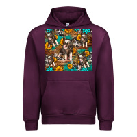 Mauve Wine Western Pigs Urban Hoodie - LillyAllenDesigns