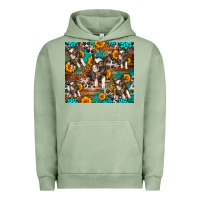 Pigment Oil Green Western Pigs Urban Hoodie - LillyAllenDesigns
