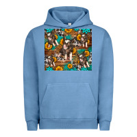 Pigment Pebble Blue Western Pigs Urban Hoodie - LillyAllenDesigns