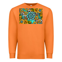 Carrot western turquoise and sunflowers skinny metal can holder Premium Sweatshirt - HRA Design Shop