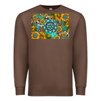 Chestnut western turquoise and sunflowers skinny metal can holder Premium Sweatshirt - HRA Design Shop