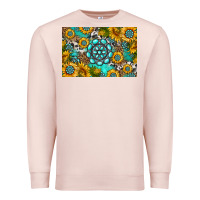 Pale Pink western turquoise and sunflowers skinny metal can holder Premium Sweatshirt - HRA Design Shop