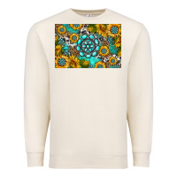 Sandshell western turquoise and sunflowers skinny metal can holder Premium Sweatshirt - HRA Design Shop