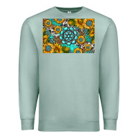 Seafoam western turquoise and sunflowers skinny metal can holder Premium Sweatshirt - HRA Design Shop