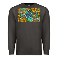 Smoke western turquoise and sunflowers skinny metal can holder Premium Sweatshirt - HRA Design Shop
