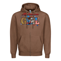Chestnut all american girl Zipper Hoodie - RanaPortraitStore