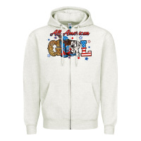 Oatmeal Heather all american girl Zipper Hoodie - RanaPortraitStore