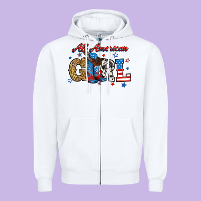 Zipper Hoodie all american girl
