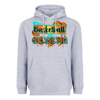 Heather Grey basketball grandma with leopard Heavyweight Hoodie - Zillion Design Studio