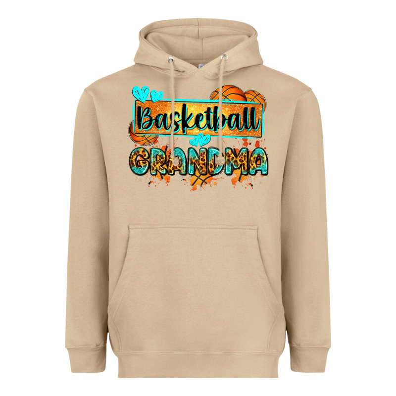Basketball Grandma With Leopard Heavyweight Hoodie by Zillion Design Studio | Teevron