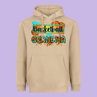 Basketball Grandma With Leopard Heavyweight Hoodie Designed By Zillion Design Studio