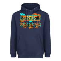 Navy basketball grandma with leopard Heavyweight Hoodie - Zillion Design Studio