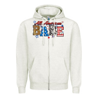 Oatmeal Heather all american babe Zipper Hoodie - RanaPortraitStore