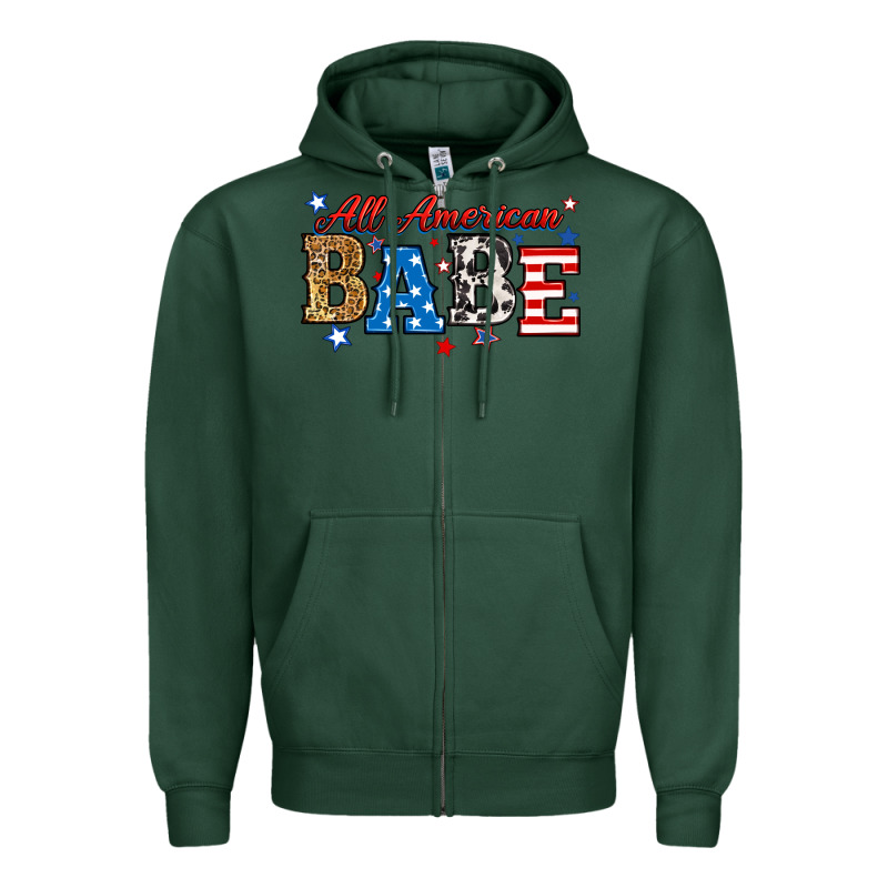 All American Babe Zipper Hoodie by RanaPortraitStore | Teevron