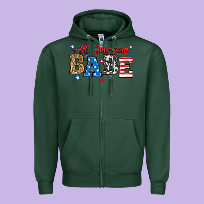 Zipper Hoodie all american babe